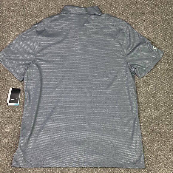 Nike Polo Golf Shirt Men's XL Gray Geometric Pattern Dri-Fit 838964 065 NEW NWT - Picture 6 of 14